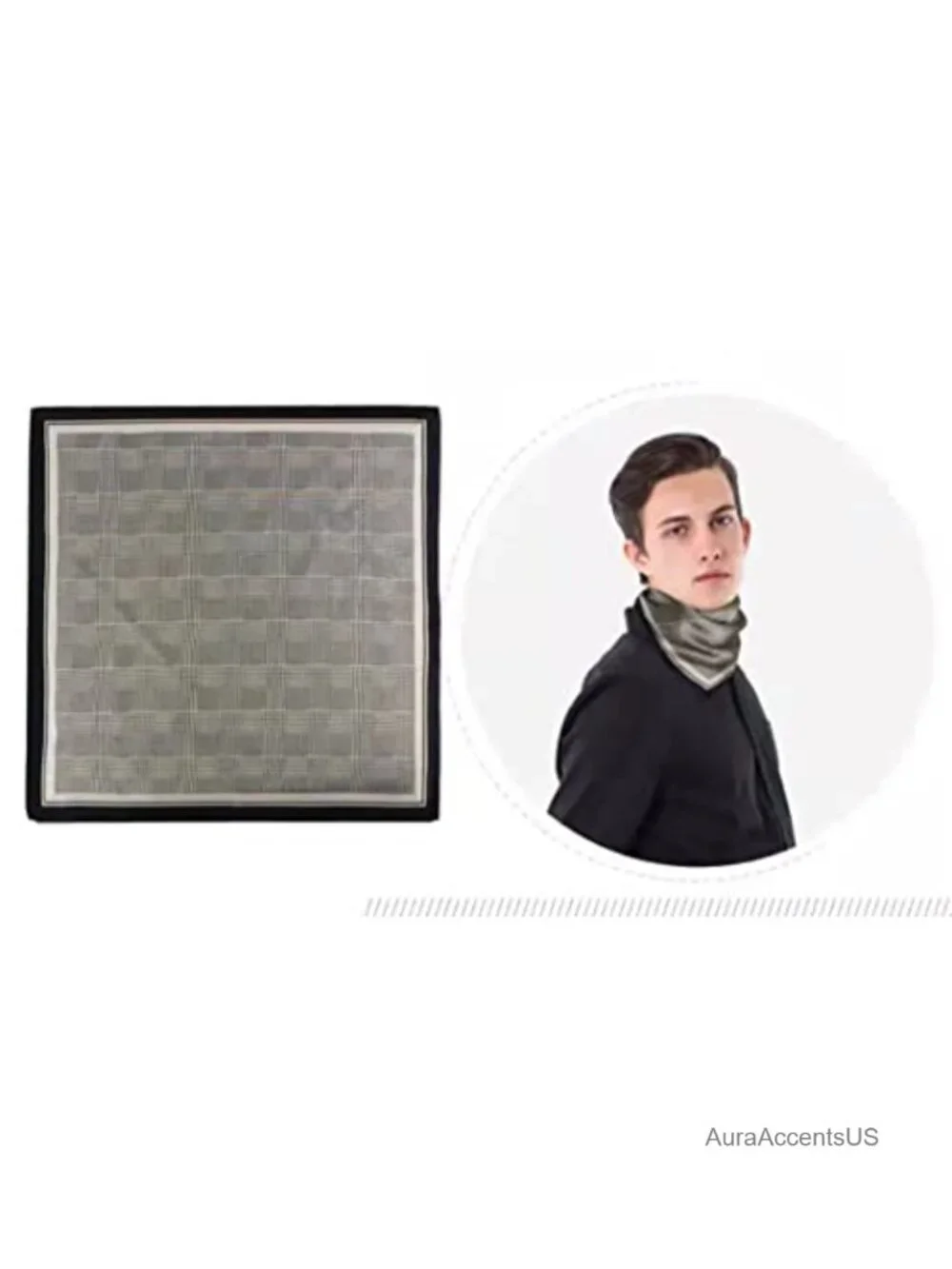 100% Mulberry Silk Square Neckerchief Scarf Gift Packed